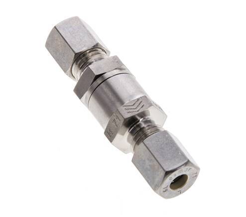 Válvula de retención hidráulica Anillo de compresión 6L (M12x1,5) Acero inoxidable 1-250bar (15-3625)psi ISO 8434-1