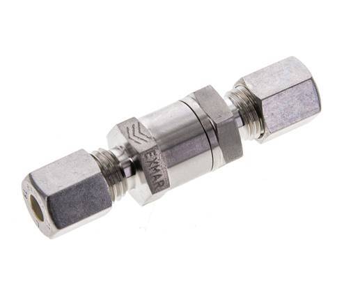 Válvula de retención hidráulica Anillo de compresión 6L (M12x1,5) Acero inoxidable 1-250bar (15-3625)psi ISO 8434-1
