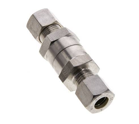 Válvula de retención hidráulica Anillo de compresión 10L (M16x1,5) Acero inoxidable 1-250bar (15-3625)psi ISO 8434-1
