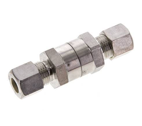 Válvula de retención hidráulica Anillo de compresión 10L (M16x1,5) Acero inoxidable 1-250bar (15-3625)psi ISO 8434-1