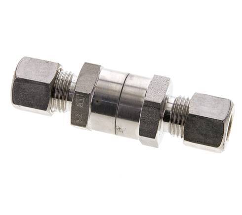 Válvula de retención hidráulica Anillo de compresión 10L (M16x1,5) Acero inoxidable 1-250bar (15-3625)psi ISO 8434-1