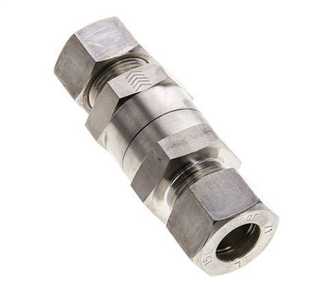 Válvula de retención hidráulica Anillo de compresión 15L (M22x1,5) Acero inoxidable 1-250bar (15-3625)psi ISO 8434-1