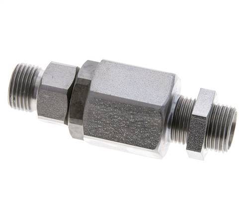 12L Acero Zincado Rótula con Guía de Bola Racor Pasamuros 315 bar NBR ISO 8434-1
