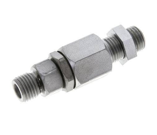 6S Rótula de acero zincado con guía esférica Racor de corte Pasamuros 350 bar NBR ISO 8434-1