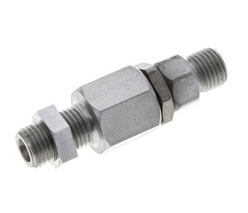 6S Rótula de acero zincado con guía esférica Racor de corte Pasamuros 350 bar NBR ISO 8434-1