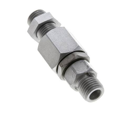 6S Rótula de acero zincado con guía esférica Racor de corte Pasamuros 350 bar NBR ISO 8434-1