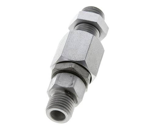 6S Rótula de acero zincado con guía esférica Racor de corte Pasamuros 350 bar NBR ISO 8434-1
