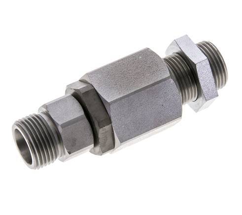 12S Acero Zincado Rótula con Guía de Bola Racor Pasamuros 350 bar NBR ISO 8434-1