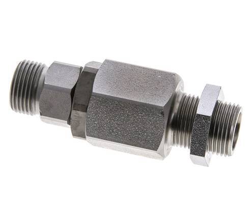 12S Acero Zincado Rótula con Guía de Bola Racor Pasamuros 350 bar NBR ISO 8434-1