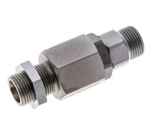 12S Acero Zincado Rótula con Guía de Bola Racor Pasamuros 350 bar NBR ISO 8434-1