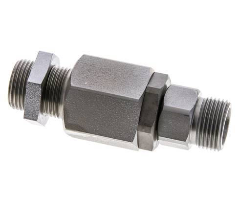 12S Acero Zincado Rótula con Guía de Bola Racor Pasamuros 350 bar NBR ISO 8434-1