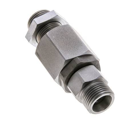 12S Acero Zincado Rótula con Guía de Bola Racor Pasamuros 350 bar NBR ISO 8434-1