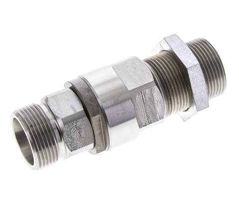 25S Acero zincado Rótula con guía de bola Racor de corte Pasamuros 350 bar NBR ISO 8434-1