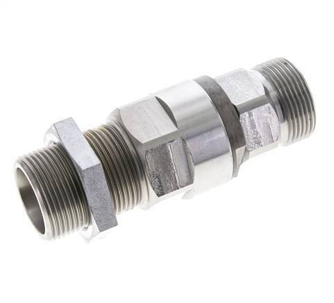 25S Acero zincado Rótula con guía de bola Racor de corte Pasamuros 350 bar NBR ISO 8434-1