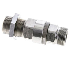 25S Acero zincado Rótula con guía de bola Racor de corte Pasamuros 350 bar NBR ISO 8434-1