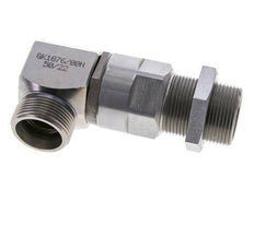 25S Zink plated Steel Elbow Ball-Guided Swivel Joint Cutting Fitting Bulkhead DN 20350 bar NBR ISO 8434-1