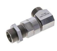 25S Zink plated Steel Elbow Ball-Guided Swivel Joint Cutting Fitting Bulkhead DN 20350 bar NBR ISO 8434-1