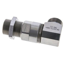 25S Zink plated Steel Elbow Ball-Guided Swivel Joint Cutting Fitting Bulkhead DN 20350 bar NBR ISO 8434-1