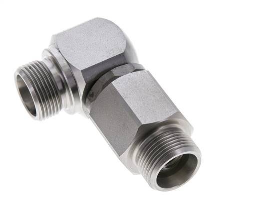 16S Codo de acero cincado Racor giratorio con guía de bola DN 12350 bar NBR ISO 8434-1
