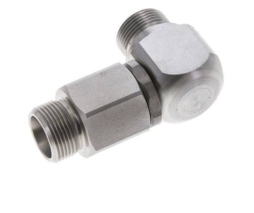 16S Codo de acero cincado Racor giratorio con guía de bola DN 12350 bar NBR ISO 8434-1