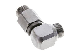 16S Codo de acero cincado Racor giratorio con guía de bola DN 12350 bar NBR ISO 8434-1