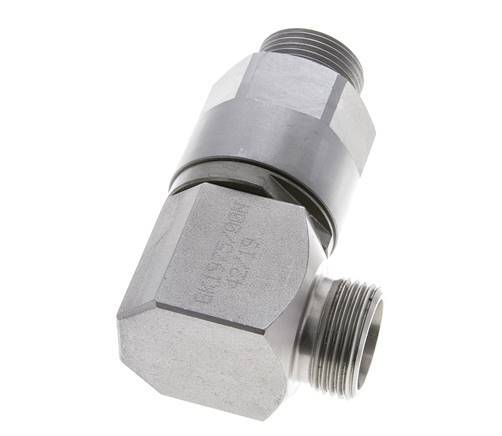 20S Codo de acero cincado Racor giratorio con guía de bola DN 16350 bar NBR ISO 8434-1