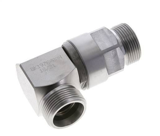 25S Codo de acero zincado Racor con rótula DN 20350 bar NBR ISO 8434-1