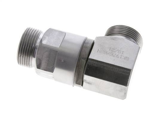 25S Codo de acero zincado Racor con rótula DN 20350 bar NBR ISO 8434-1