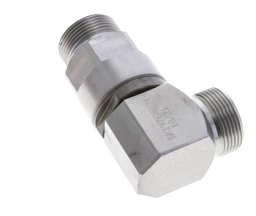 25S Codo de acero zincado Racor con rótula DN 20350 bar NBR ISO 8434-1
