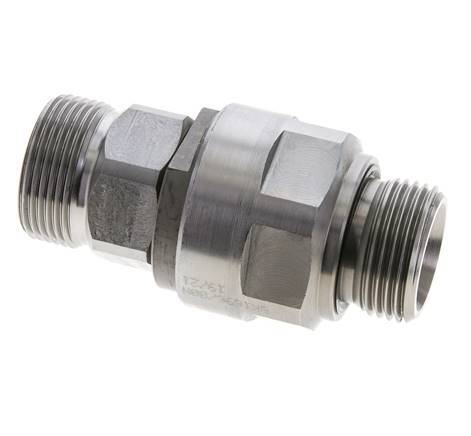 25S & G1'' Zink plated Steel Ball-Guided Swivel Joint Cutting Fitting with Male Threads DN 20350 bar NBR ISO 8434-1