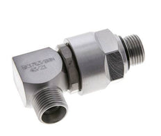 12L & M18x1.5 Zink plated Steel Elbow Ball-Guided Swivel Joint Cutting Fitting with Male Threads DN 10315 bar NBR ISO 8434-1
