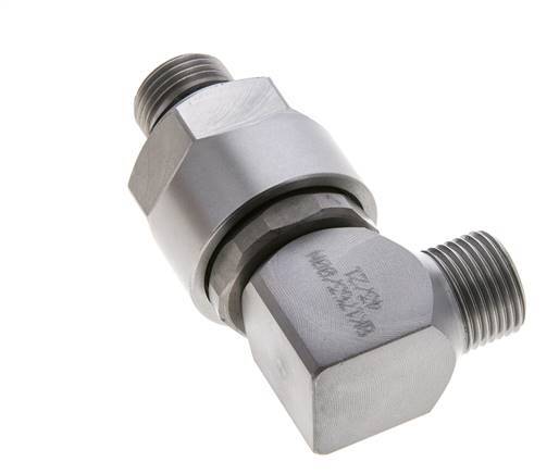 12L & M18x1.5 Zink plated Steel Elbow Ball-Guided Swivel Joint Cutting Fitting with Male Threads DN 10315 bar NBR ISO 8434-1