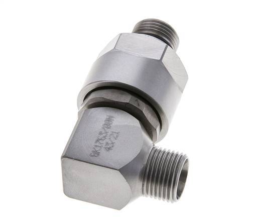 12L & M18x1.5 Zink plated Steel Elbow Ball-Guided Swivel Joint Cutting Fitting with Male Threads DN 10315 bar NBR ISO 8434-1