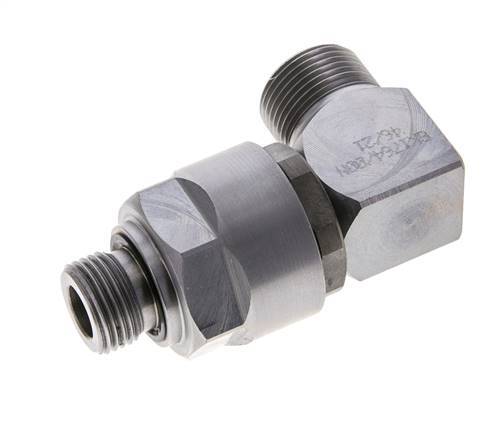 15L & M18x1.5 Codo de acero zincado Racor giratorio con rosca macho DN 10315 bar NBR ISO 8434-1