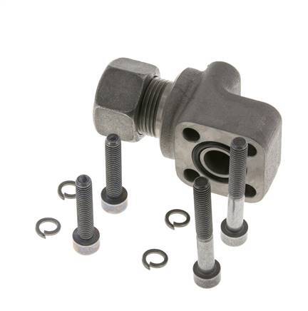 LK 30 Codo Brida de bomba Fundición maleable con 15L (M22x1,5)