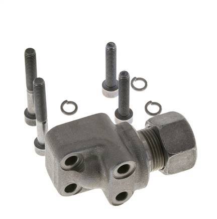 LK 30 Codo Brida de bomba Fundición maleable con 15L (M22x1,5)