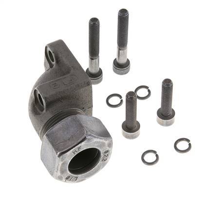 LK 35 Codo brida de bomba Fundición maleable con 18L (M26x1,5)