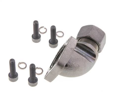 LK 40 Codo brida de bomba Fundición maleable con 15L (M22x1,5)