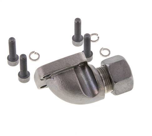 LK 40 Codo brida de bomba Fundición maleable con 15L (M22x1,5)