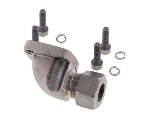 LK 40 Codo brida de bomba Fundición maleable con 15L (M22x1,5)