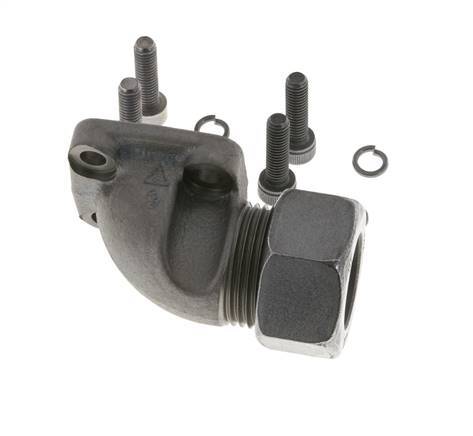 LK 40 Codo brida de bomba Fundición maleable con 22L (M30x2)