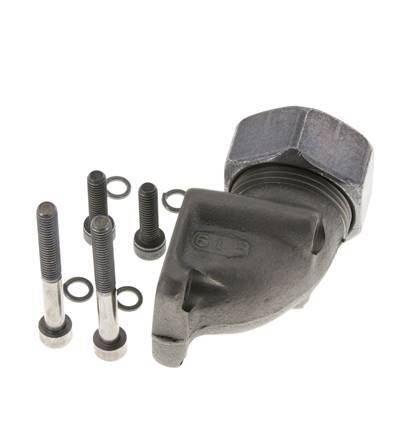 LK 40 Codo Brida de bomba Fundición maleable con 28L (M36x2)