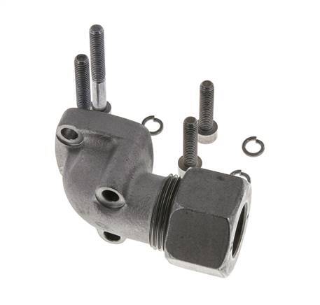LK 35 Codo Brida de bomba Fundición maleable con 20S (M30x2)