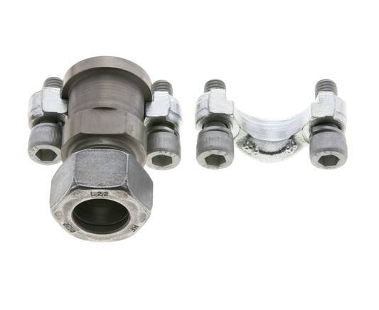 Brida 3/4'' SAE 3000 PSI Acero con 22L (M30x2) ISO 6162-1
