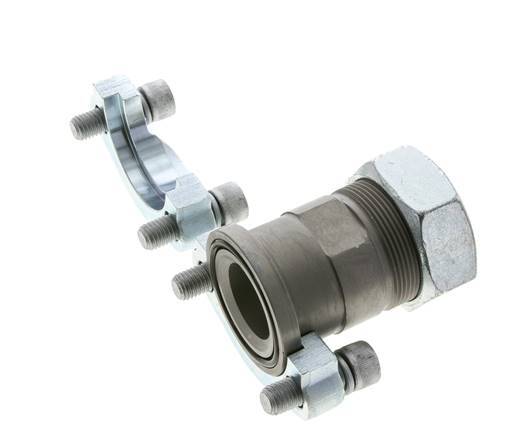 Brida SAE de 1-1/2'' 3000 PSI de acero con 42L (M52x2) ISO 6162-1