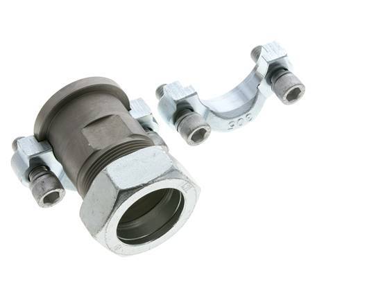 Brida SAE de 1-1/2'' 3000 PSI de acero con 42L (M52x2) ISO 6162-1