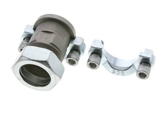 Brida SAE de 1-1/2'' 3000 PSI de acero con 42L (M52x2) ISO 6162-1