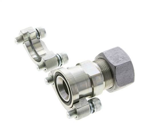 Brida de 1'' SAE 3000 PSI de acero con 25S (M36x2) ISO 6162-1
