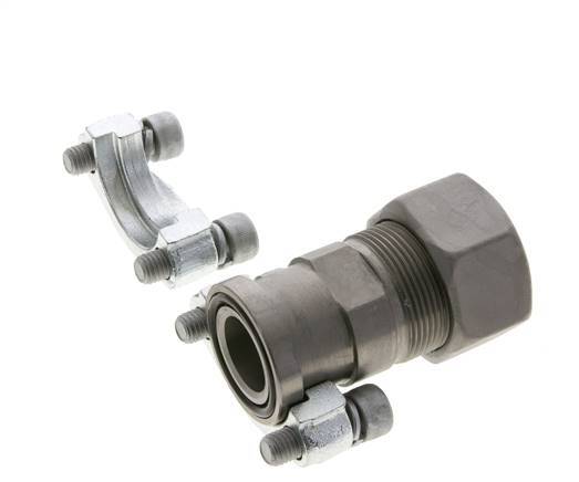 Brida de 1'' SAE 3000 PSI de acero con 30S (M42x2) ISO 6162-1