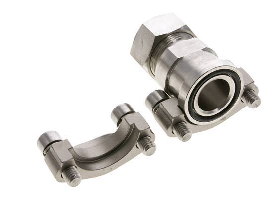 Brida SAE de 1'' 3000 PSI de acero inoxidable con 28L (M36x2) ISO 6162-1